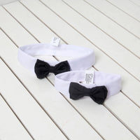 HKM-995347 Red Cotton Bow Tie for Pets - Adjustable Size with Velcro Closure