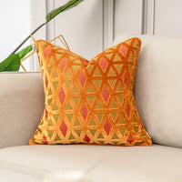 HKM-995411 Luxury Jacquard Velvet Pillowcase in Various Sizes - Soft Polyester for Living Room, Bedroom, Office