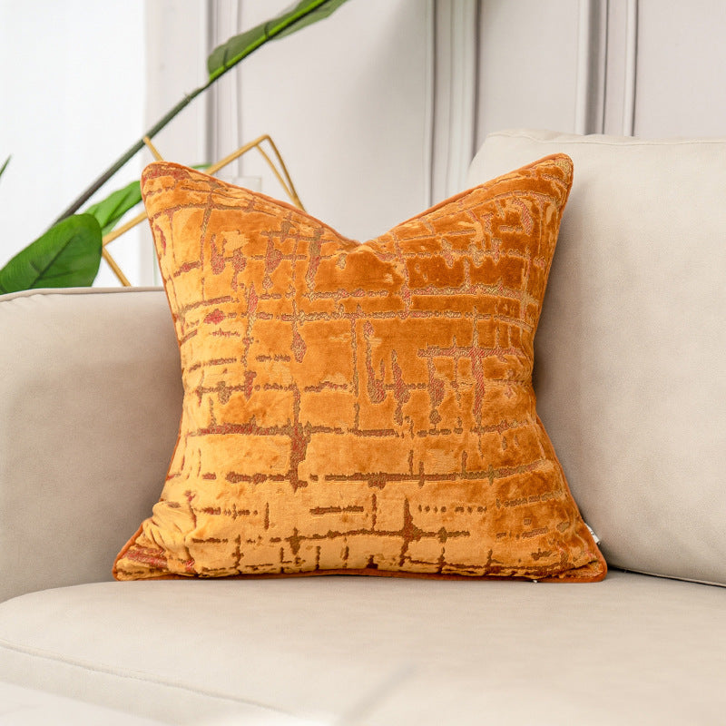 HKM-995411 Luxury Jacquard Velvet Pillowcase in Various Sizes - Soft Polyester for Living Room, Bedroom, Office