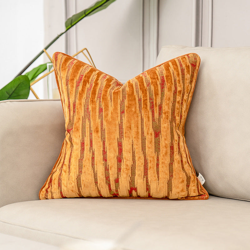 HKM-995411 Luxury Jacquard Velvet Pillowcase in Various Sizes - Soft Polyester for Living Room, Bedroom, Office