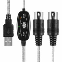 HKM-995539 USB MIDI Interface Cable Converter for Easy Keyboard Connection to Computer