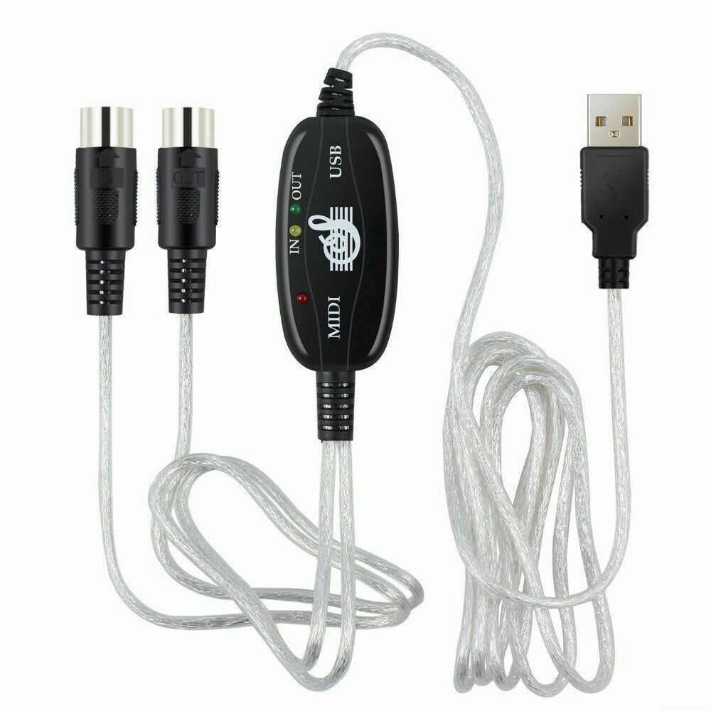 HKM-995539 USB MIDI Interface Cable Converter for Easy Keyboard Connection to Computer