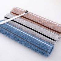 HKM-995923 Thickened Cotton Towel - Soft, Absorbent, 33x72cm, Available in Camel, Navy, Silver Grey