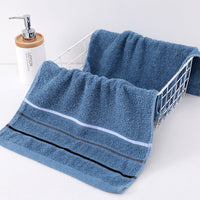 HKM-995923 Thickened Cotton Towel - Soft, Absorbent, 33x72cm, Available in Camel, Navy, Silver Grey