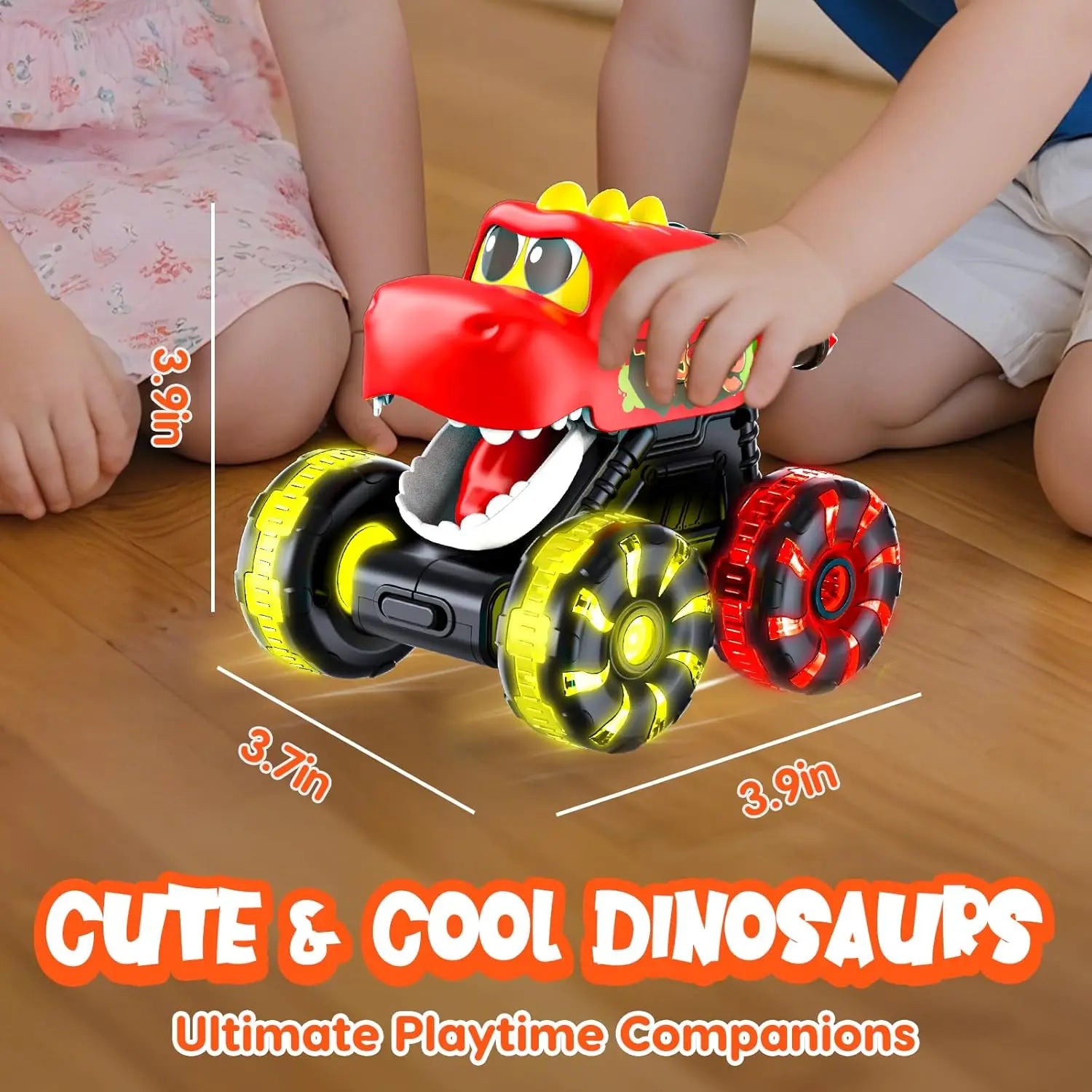 HKM-995987 Inertial Glide Monster Truck and Dinosaur Cars – Light-Up Pull Back Truck Toys for Kids Ages 2 to 13
