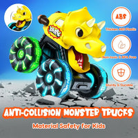 HKM-995987 Inertial Glide Monster Truck and Dinosaur Cars – Light-Up Pull Back Truck Toys for Kids Ages 2 to 13