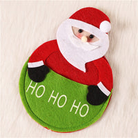 HKM-996115 Christmas Theme Cutlery Set - Snowman, Elf & Cartoon Designs in Non-Woven Material
