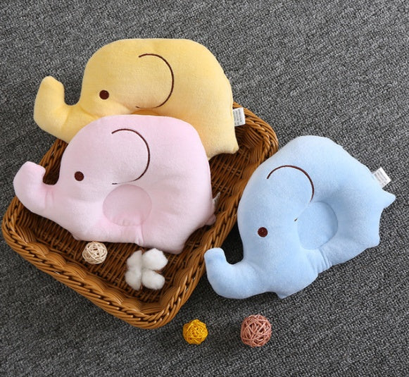 HKM-996179 Cute Cartoon Elephant Velvet Baby Pillow for Newborns – Soft & Supportive Polyester Fiber Fill