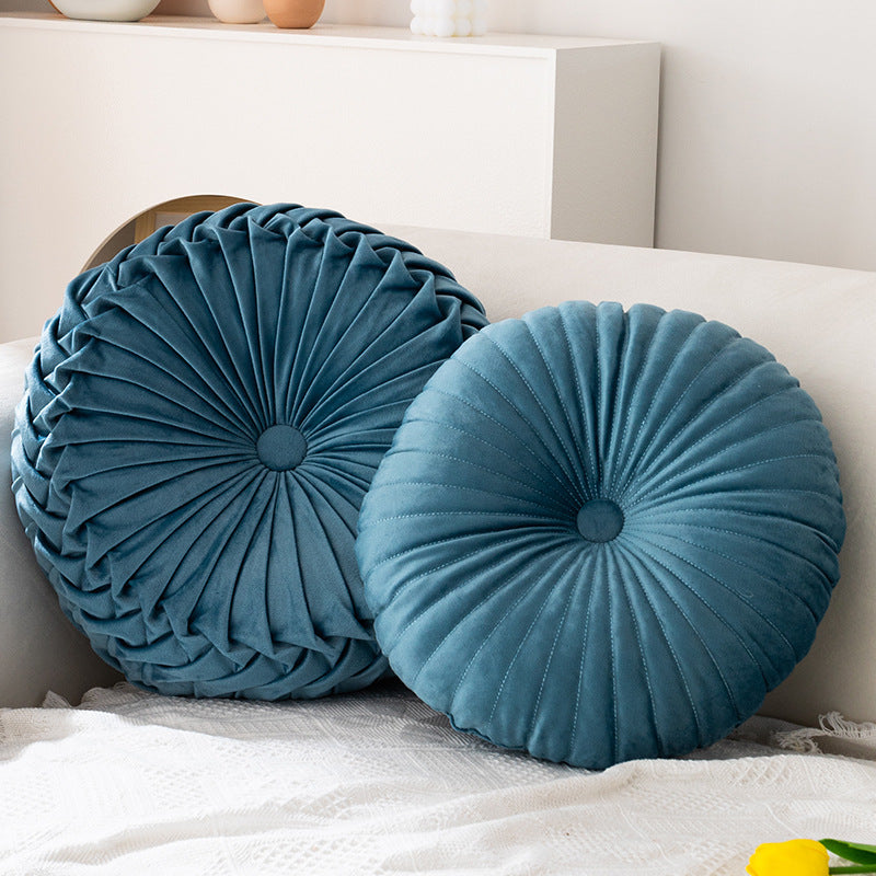 HKM-996307 Round Pumpkin Pillow for Living Room Sofa - Soft Plush in Various Colors