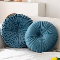 HKM-996307 Round Pumpkin Pillow for Living Room Sofa - Soft Plush in Various Colors