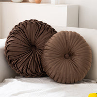 HKM-996307 Round Pumpkin Pillow for Living Room Sofa - Soft Plush in Various Colors