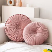 HKM-996307 Round Pumpkin Pillow for Living Room Sofa - Soft Plush in Various Colors