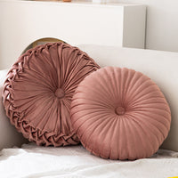 HKM-996307 Round Pumpkin Pillow for Living Room Sofa - Soft Plush in Various Colors