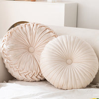 HKM-996307 Round Pumpkin Pillow for Living Room Sofa - Soft Plush in Various Colors