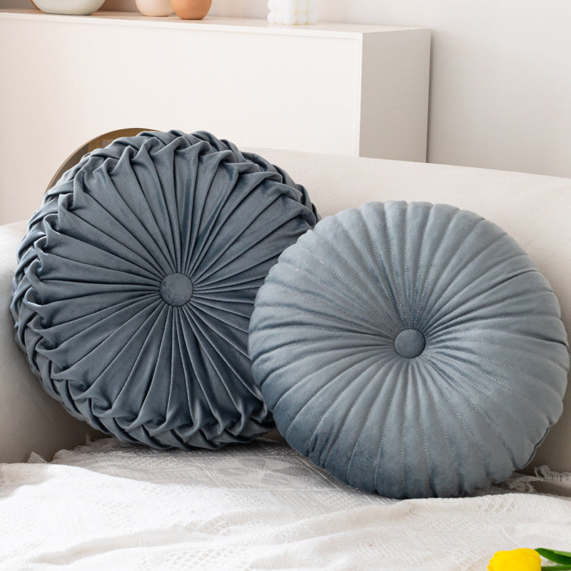 HKM-996307 Round Pumpkin Pillow for Living Room Sofa - Soft Plush in Various Colors