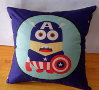 HKM-996563 Cartoon Design Linen Pillow Cover with Polyester Fiber Filling - 45x45cm