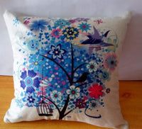 HKM-996563 Cartoon Design Linen Pillow Cover with Polyester Fiber Filling - 45x45cm