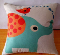 HKM-996563 Cartoon Design Linen Pillow Cover with Polyester Fiber Filling - 45x45cm