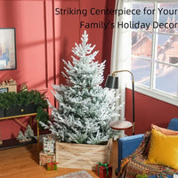 HKM-996627 6 Foot Artificial Christmas Tree with 795 Realistic Branches and Steel Base, Easy Assembly, Green Color