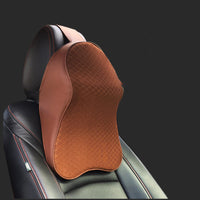 HKM-996627 Memory Foam Car Neck and Lumbar Pillow - Black, Red, Coffee, Creamy White, Khaki, Grey