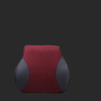 HKM-996627 Memory Foam Car Neck and Lumbar Pillow - Black, Red, Coffee, Creamy White, Khaki, Grey