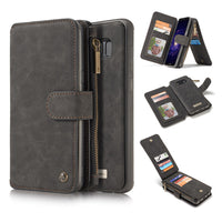 HKM-996755 Vintage Leather Flip Wallet Case for Samsung S8/S8 Plus with Card Slots