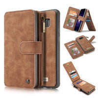 HKM-996755 Vintage Leather Flip Wallet Case for Samsung S8/S8 Plus with Card Slots