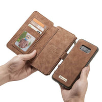 HKM-996755 Vintage Leather Flip Wallet Case for Samsung S8/S8 Plus with Card Slots
