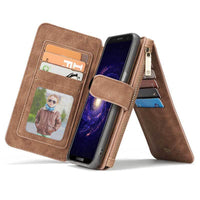 HKM-996755 Vintage Leather Flip Wallet Case for Samsung S8/S8 Plus with Card Slots