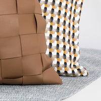 HKM-996819 Scandinavian Woven Leather Pillow Covers for Living Room, 45x45CM