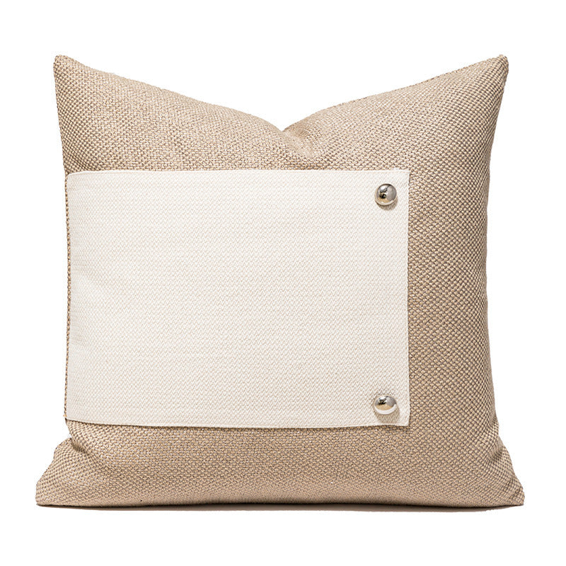 HKM-996819 Scandinavian Woven Leather Pillow Covers for Living Room, 45x45CM