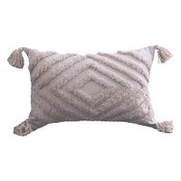 HKM-996883 Tufted Cotton-Linen Pillow Cushion Cover - Decorative Pillowcase Only