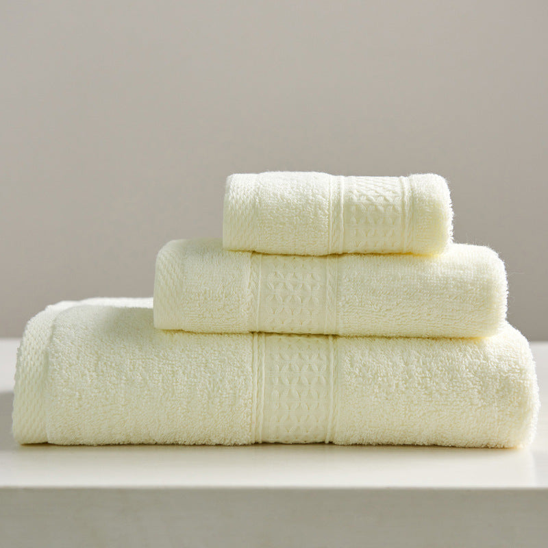 HKM-997075 Minimalist Cotton Towel Set - Square Towel, Hand Towel, Bath Towel, Soft and Absorbent