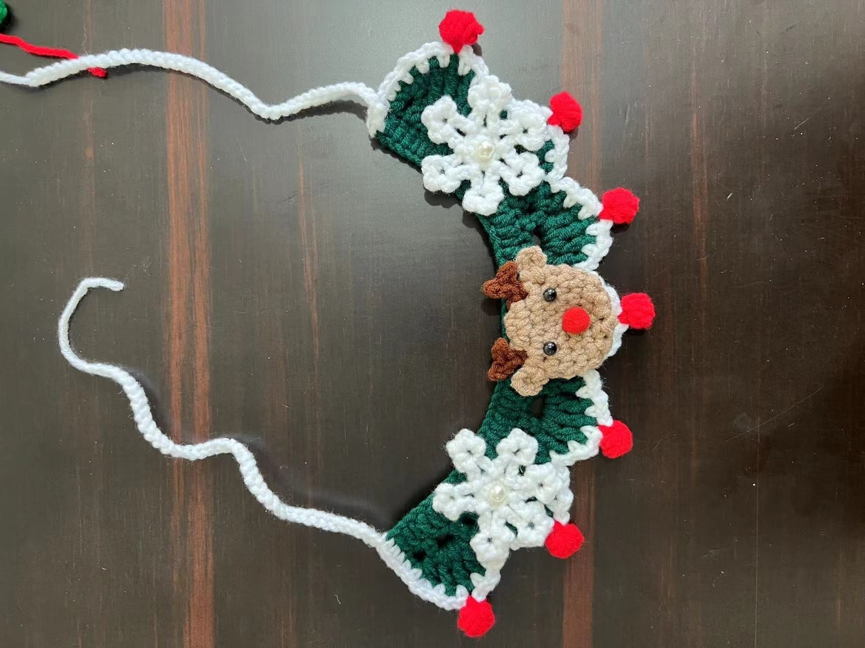 HKM-997203 Christmas Scarf Knitted Pet Scarf Clothes