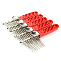HKM-997203 Red Handle Knot Comb for Puppies - Plastic and Stainless Steel Material