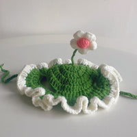 HKM-997331 Adorable Knit Cat and Dog Hat for Small Pets - Cute Cartoon Design for Costumes, Parties, and Photos