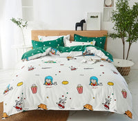 HKM-997331 Modern Aloe Cotton Four-Piece Sheet Set for 1.5m Beds in Various Patterns
