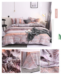 HKM-997331 Modern Aloe Cotton Four-Piece Sheet Set for 1.5m Beds in Various Patterns