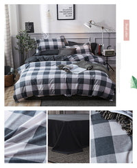 HKM-997331 Modern Aloe Cotton Four-Piece Sheet Set for 1.5m Beds in Various Patterns