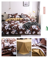 HKM-997331 Modern Aloe Cotton Four-Piece Sheet Set for 1.5m Beds in Various Patterns
