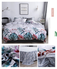 HKM-997331 Modern Aloe Cotton Four-Piece Sheet Set for 1.5m Beds in Various Patterns