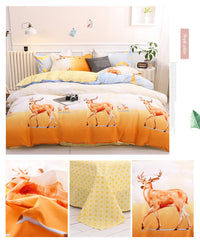 HKM-997331 Modern Aloe Cotton Four-Piece Sheet Set for 1.5m Beds in Various Patterns