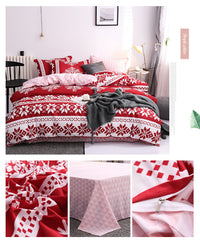 HKM-997331 Modern Aloe Cotton Four-Piece Sheet Set for 1.5m Beds in Various Patterns