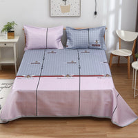 HKM-997331 Three-Piece Washable Ice Silk Bedding Mat Set - Modern Floral Design for 1.5m, 1.8m, and 2.0m Beds