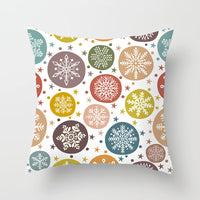 HKM-997459 Christmas Santa Cartoon Digital Printed Sofa Pillow Cover - 45x45 cm Polyester Peach Skin Cushion