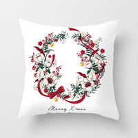HKM-997459 Christmas Santa Cartoon Digital Printed Sofa Pillow Cover - 45x45 cm Polyester Peach Skin Cushion