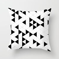 HKM-997779 Geometric Abstract Peach Skin Pillowcase for Living Room, Bedroom, and Study - 45x45cm