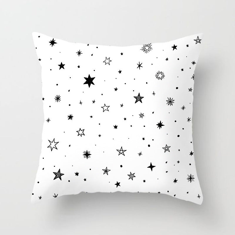 HKM-997779 Geometric Abstract Peach Skin Pillowcase for Living Room, Bedroom, and Study - 45x45cm