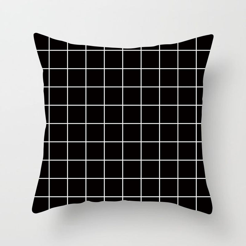 HKM-997779 Geometric Abstract Peach Skin Pillowcase for Living Room, Bedroom, and Study - 45x45cm