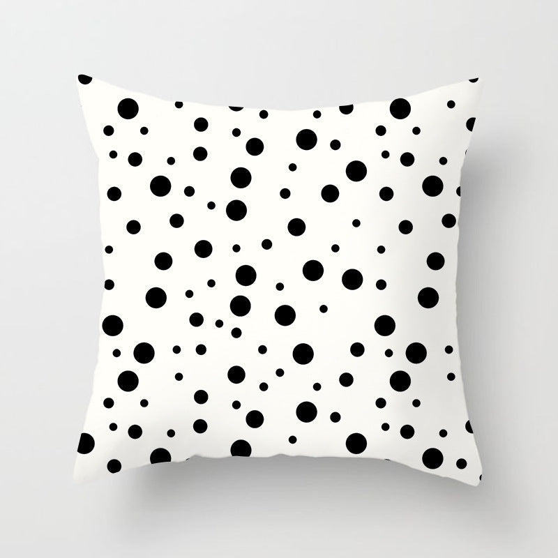 HKM-997779 Geometric Abstract Peach Skin Pillowcase for Living Room, Bedroom, and Study - 45x45cm